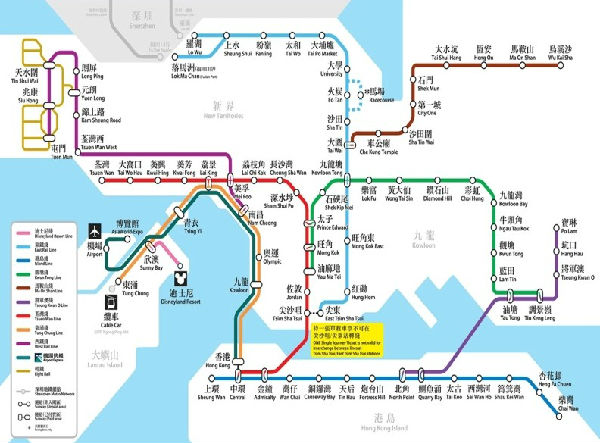 香港旅行:2014香港地铁运营时间 24条线路超详