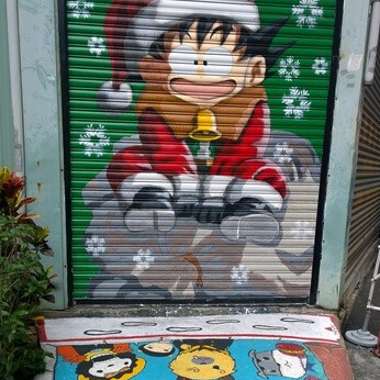 台湾自由行游记：四月天台中有趣的动漫彩绘巷