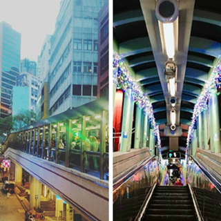 到香港中环至半山自动扶梯来一场不经意的邂逅