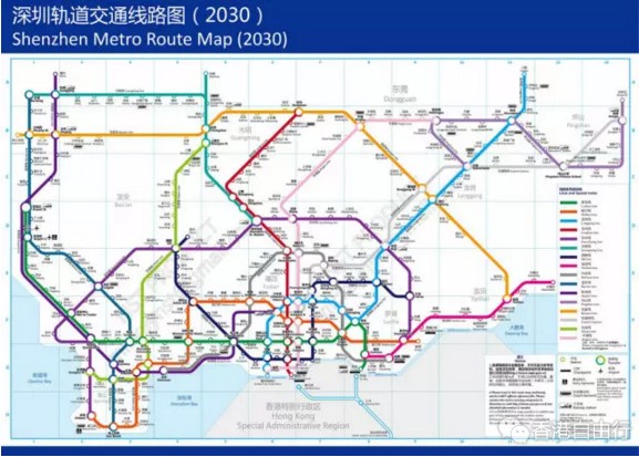 2030年深圳地铁规划图