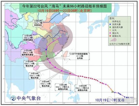 超强台风海马将影响香港 天文台:早作准备 - 