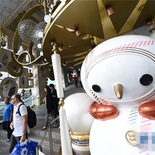 香港商场迎圣诞 节日装饰早亮相