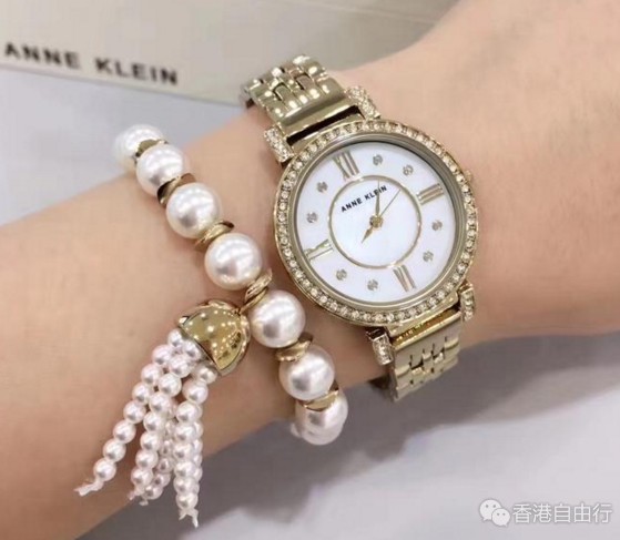 香港晒货:实拍ANNE KLEIN 三件套手表+六福彩