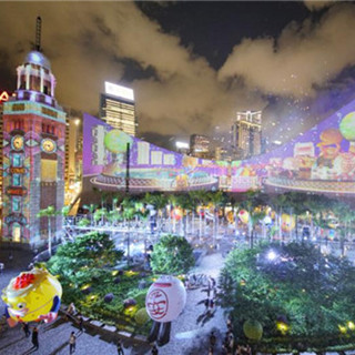 香港维港3D光影Show 叫醒「巨龙」陪你玩