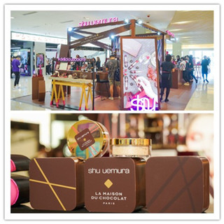 香港购物：植村秀与巧克力品牌LA MAISON DU CHOCOLAT推出圣诞限量彩妆系列！