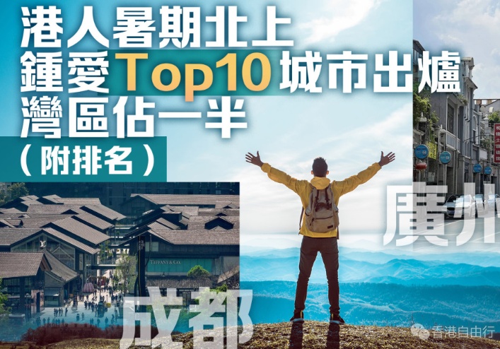 港人暑期北上鐘愛(ài)Top10城市出爐 灣區(qū)占一半（附排名）