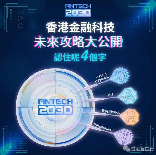 香港金管局公布「金融科技2030」：核心四个字母