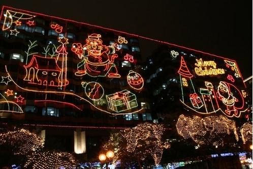 香港喜迎缤纷冬日节 水晶打造梦幻圣诞树(组图)
