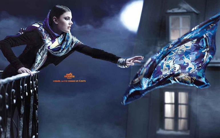 爱马仕秋冬广告大玩“钓包”