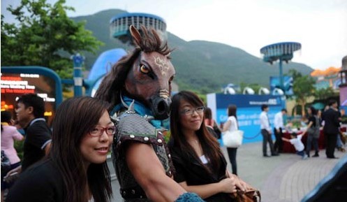 香港海洋公园“高科技惊吓” 迎接十月万圣节