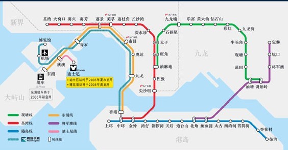 港铁搭乘详细攻略：港铁线路图+香港地铁票价