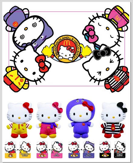 香港麦当劳推出Ronald x Hello Kitty限量收藏版套裝